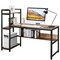 59-Inch Computer Desk Home Office Workstation 4-Tier Storage Shelves
